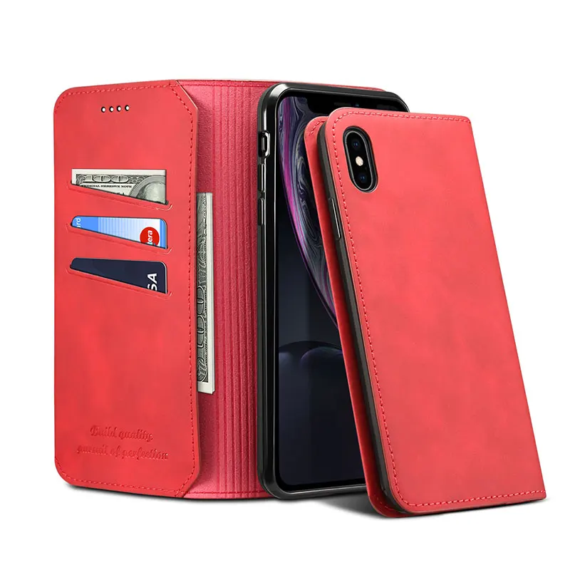 Бумажник Флип кожаный чехол для телефона iphone6 iphone7 iphone8plus iphoneX iphoneXS iPhone MAX слот для магнитных карт чехол подставка