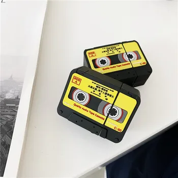 

vintage tape shape silicone bluetooth wireless earphone protective cover for apple airpods 1/2 charging case