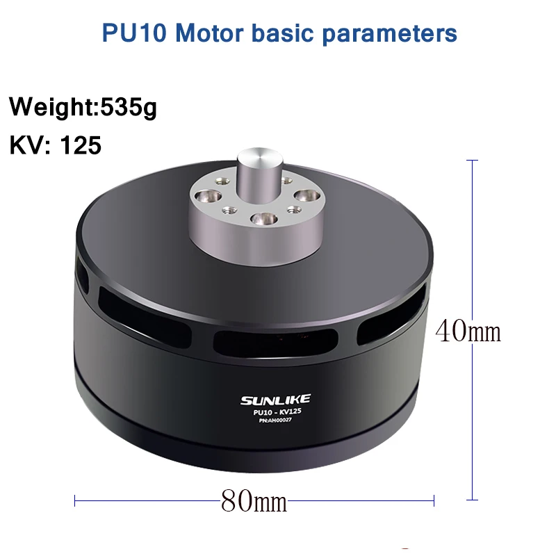 

brushless motor PU10-125KV high efficiency UAV brushless motor for FPV RC Racing Drone four-axis aircraft