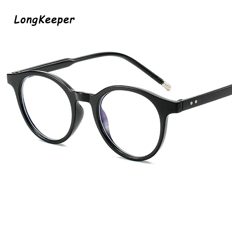 Новинка мужские классические круглые очки LongKeeper в стиле ретро с защитой от