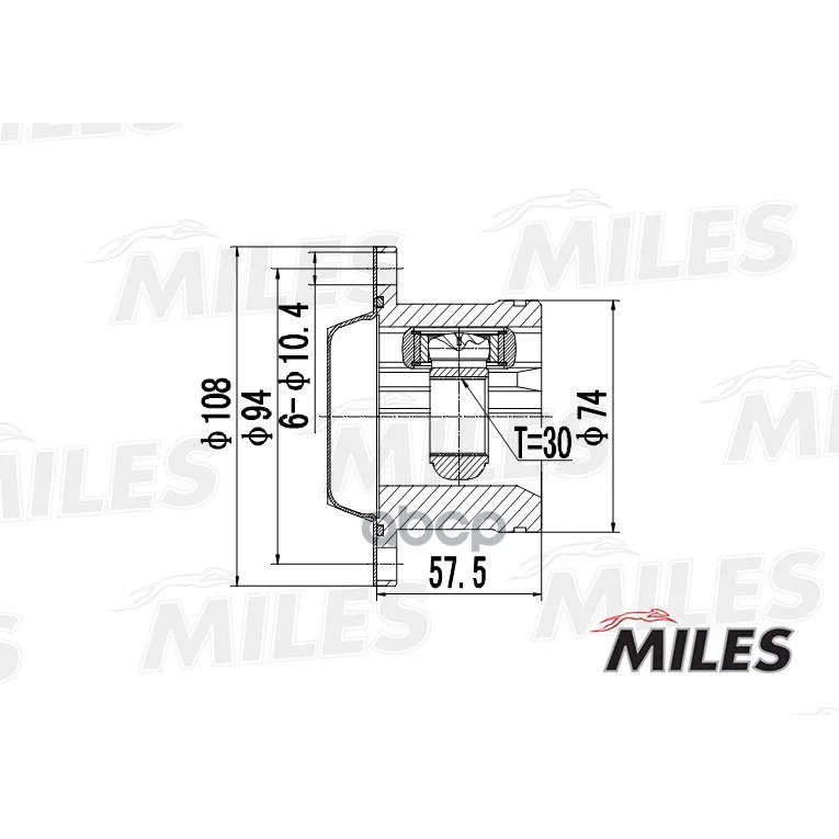 Шрус Vw Golf Iv/Polo Iii-Iv/Seat 1.4-1.6 99-07 Внутр. Miles Ga10025 Miles арт. GA10025