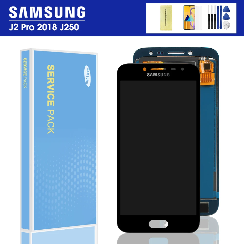 ЖК-дисплей для Samsung Galaxy J2 Pro 2018 J250 SM-J250 сенсорный экран дигитайзер регулируемая
