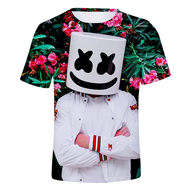 Новая мода для малышей, футболка "Марвел" печати музыка Cotton Candy повседневных футболок с коротким рукавом 3D Цвет печать футболка уличная одежда в стиле «хип-хоп», футболка