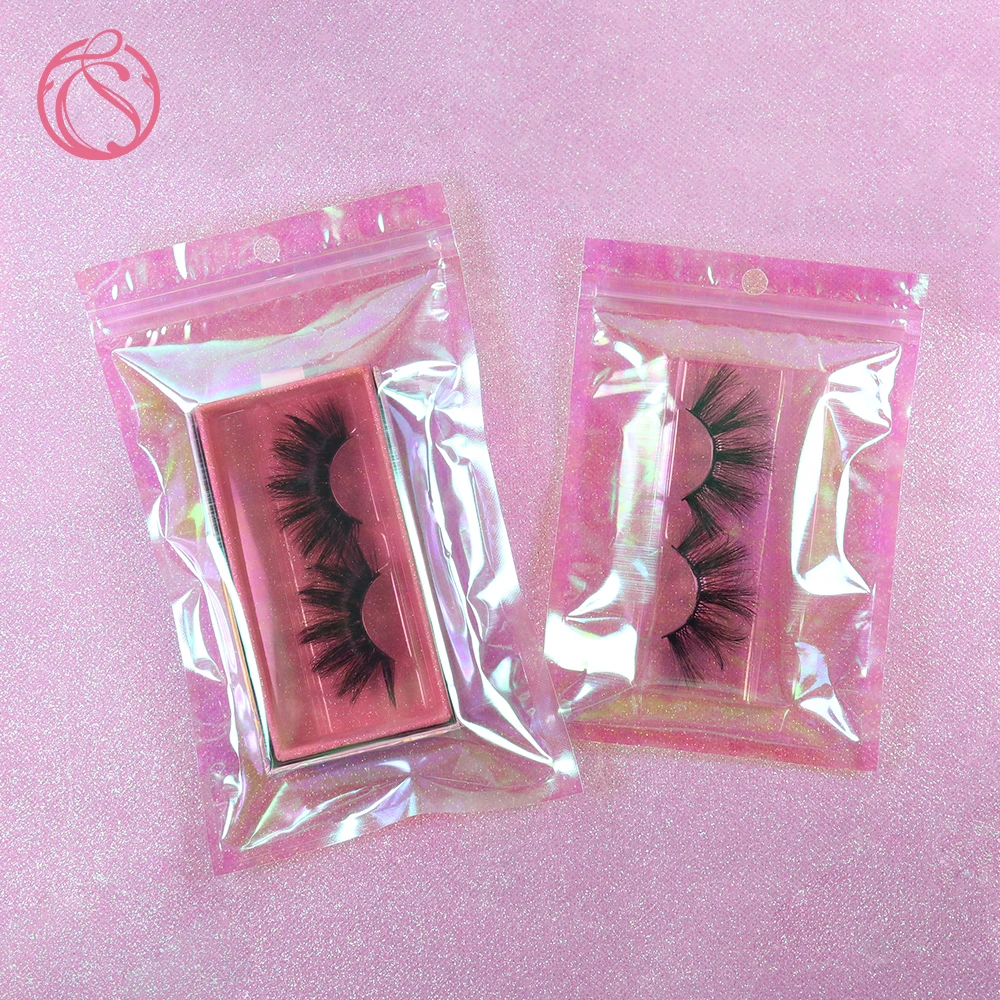 200 шт. розовые пластиковые пакеты с лазерным замком на молнии для упаковки