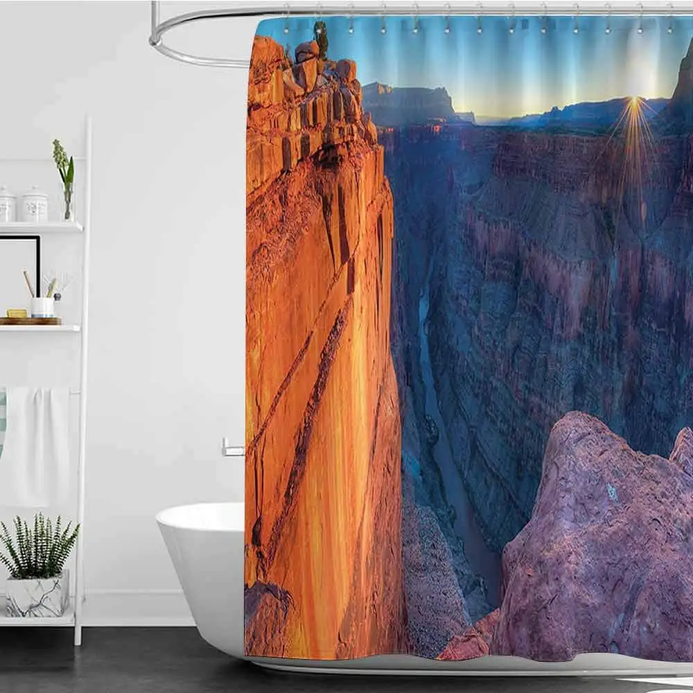 

Shower Curtains for Bathroom Spring National Landmarks,Sunrise in Grand Canyon National Park W48 x L72,Shower Curtain for Shower