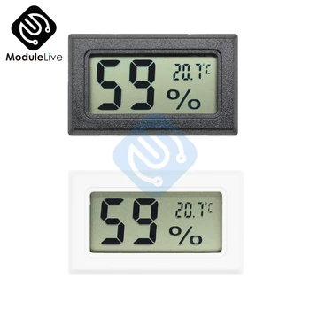 

White Mini LCD Digital Thermometer Hygrometer Temperature Indoor Convenient Temperature Sensor Humidity Meter Gauge Instruments