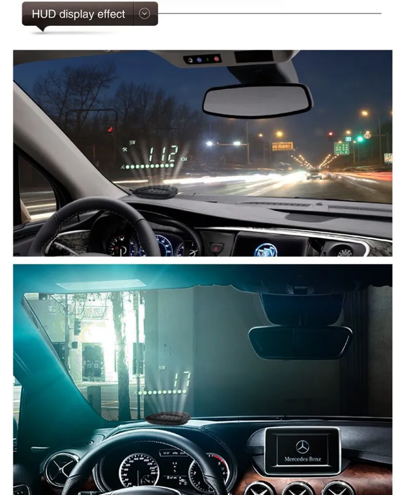 Лобовое стекло для всех автомобилей электронный gps проектор HUD диагностический