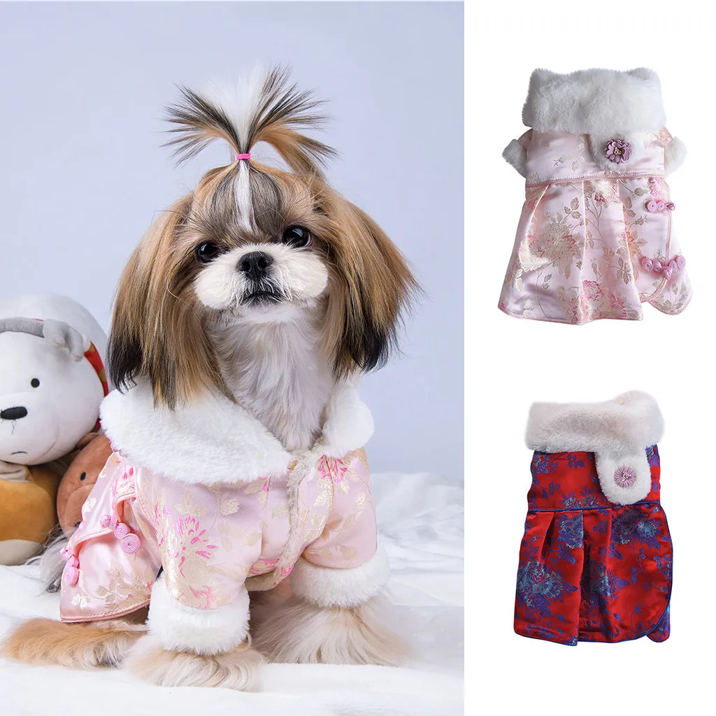 

Pet Dog Coat Cat Clothes Puppy Kitten Dress Warm Princess Dress Party Skirts Winter Dress Pets Costume Appearl Perro Gatos