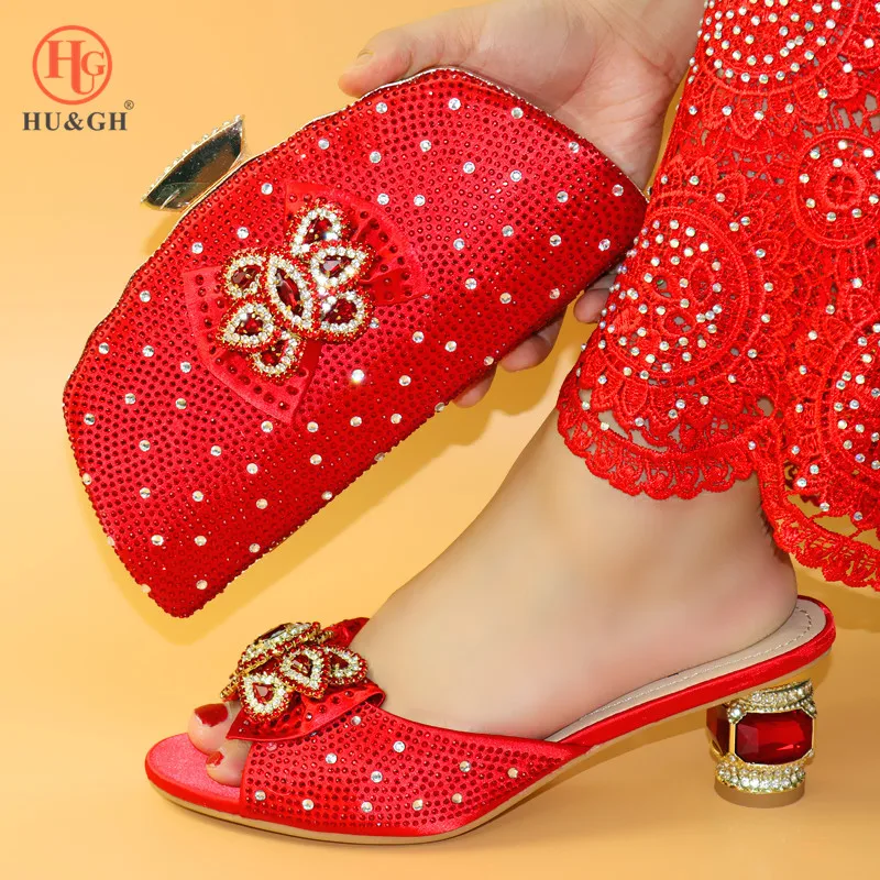 Red shoes with matching bag Clearance