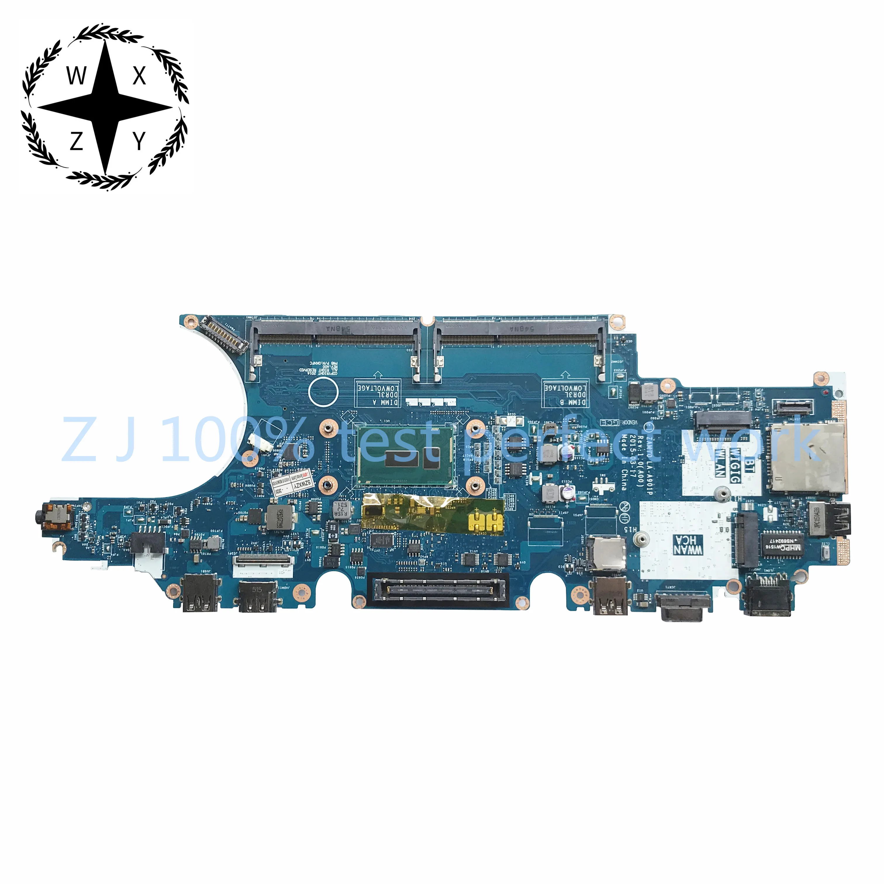 Для DELL E5450 Материнская плата ноутбука CN-0C7K68 0C7K68 ZAM70 LA-A901P с SR23X I5-5300U 2 30 ГГц Процессор