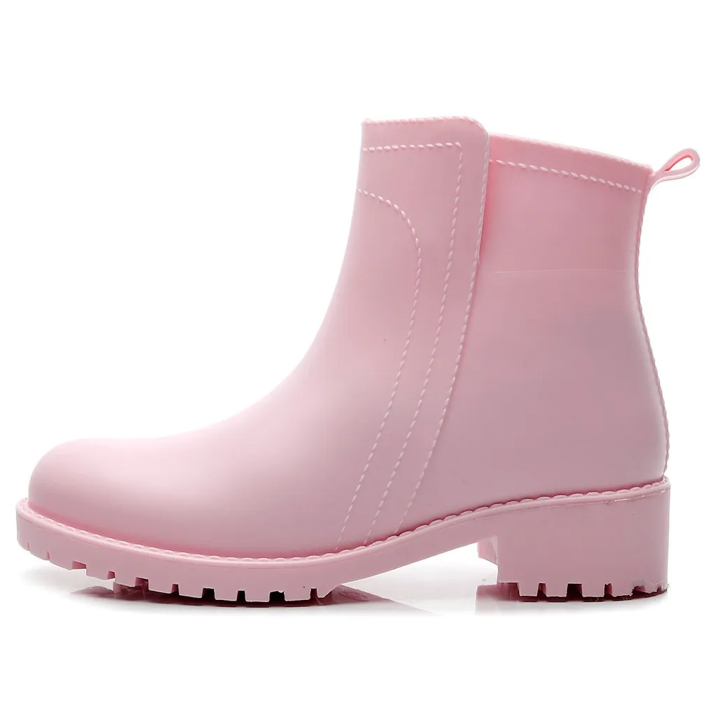 Женские зимние сапоги резиновые женские в стиле панк для дождливой погоды