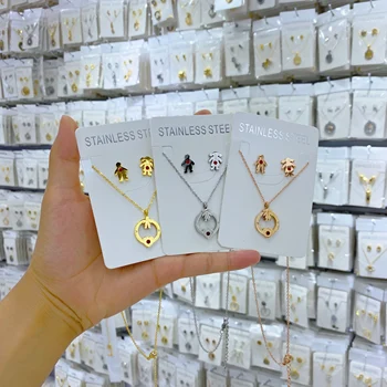 

Fashion Gold Chain Initial Charms Necklace Pendant Metal Girl Mother Day For Jewelry Earring Necklaces