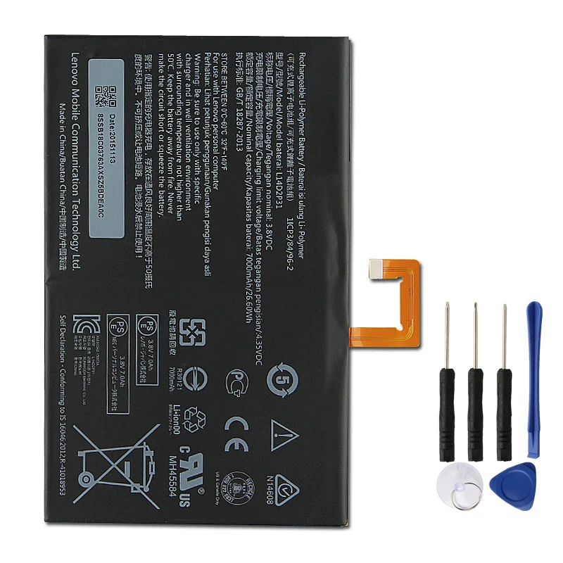 

Original Replacement Battery For Lenovo Tab 2 A10-70 LC/A10-70F TB2-X30M TB2-X30F L14D2P31 Genuine Tablet Battery 7000mAh
