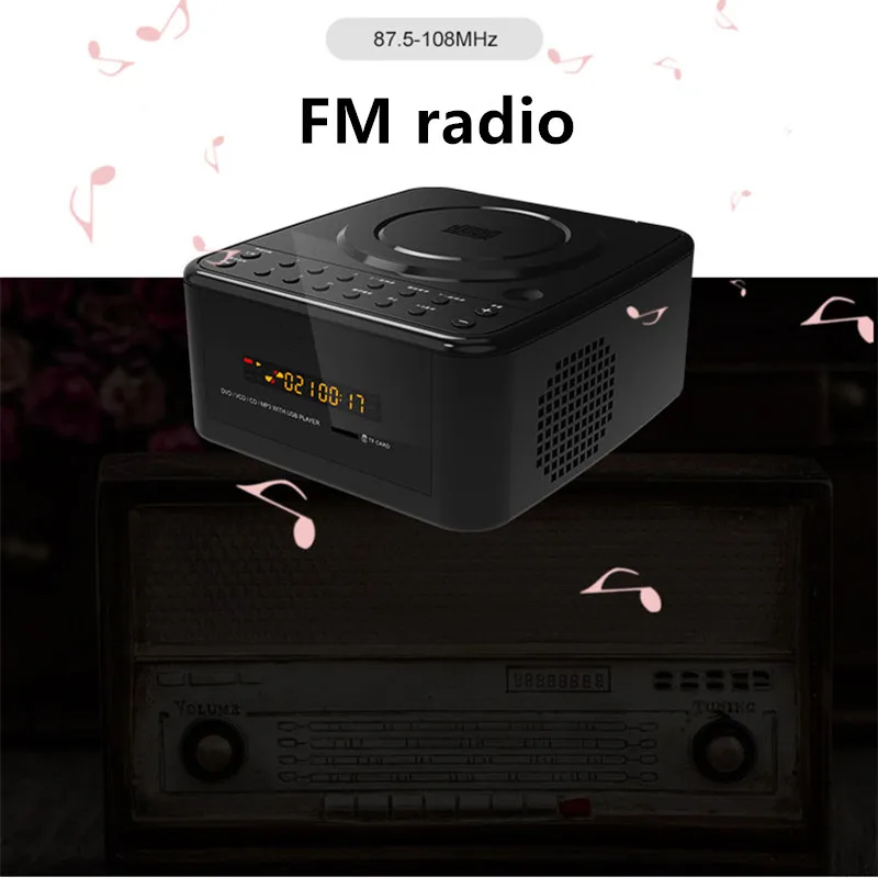 Portable DVD VCD  CD player TF card U disk MP3