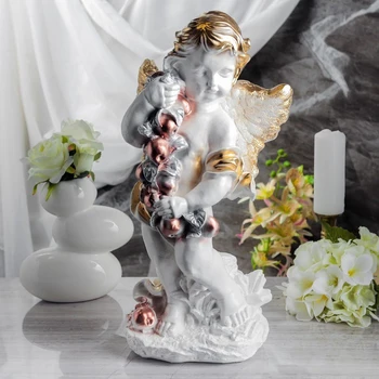 

Figurine "Angel with apples" white, 49 cm