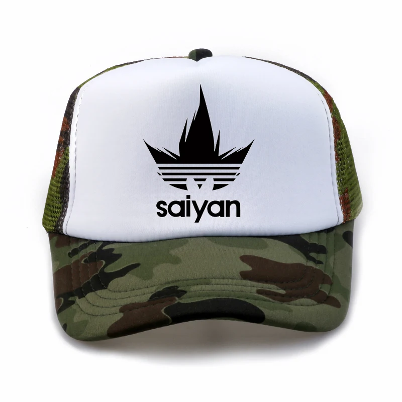 Камуфляж Новинка, Dragon Ball Z Saiyan Dad Hat, бейсболки с мультяшным принтом, бейсболки унисекс, кепки для мужчин и женщин, Garros - Цвет: Камуфляж
