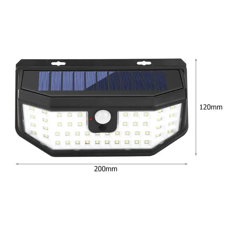 48LED солнечный датчик движения настенный светильник USB Перезаряжаемый водонепроницаемый светильник для двора