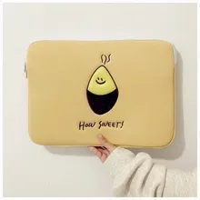 

Ins Avocado Korean Tablet Sleeve Bag For Mac Ipad Pro 9.7 10.5 11 Japanese Cartoon Ipad Bag For 13 14.5 15 inch Laptop IPad Bag