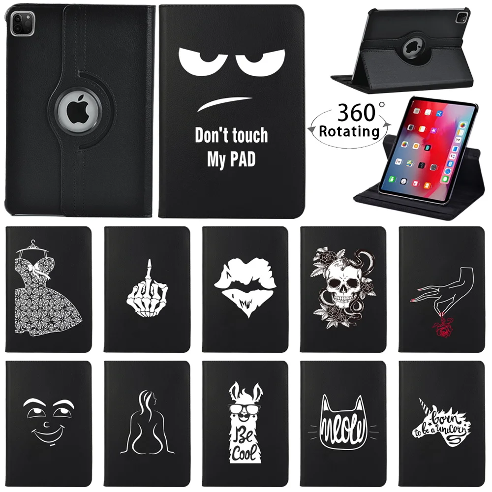 

360 Degree Rotating Stand PU Leather Tablet Cover Case for Apple Ipad Air 1/2 9.7"/Air 3 10.5"/Air 4 10.9" Protective Shell