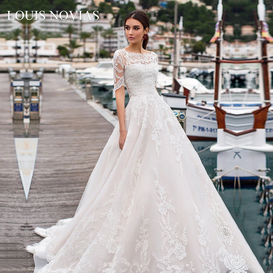 Белое Атласное Свадебное Платье Louis Novias 2020 свадебное платье принцессы с коротким