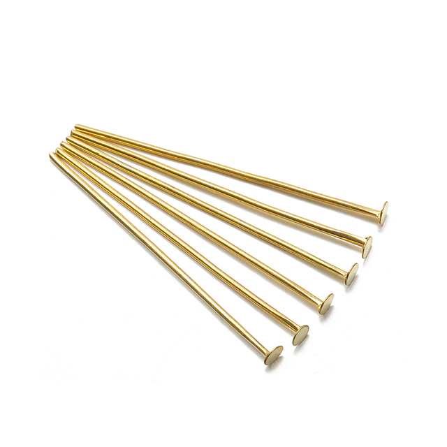 Flat Head Pins 18 20 25 30 35 40mm Eye Pins Rod Findings For Diy Jewelry Making Beading Connector Accessories Supplies