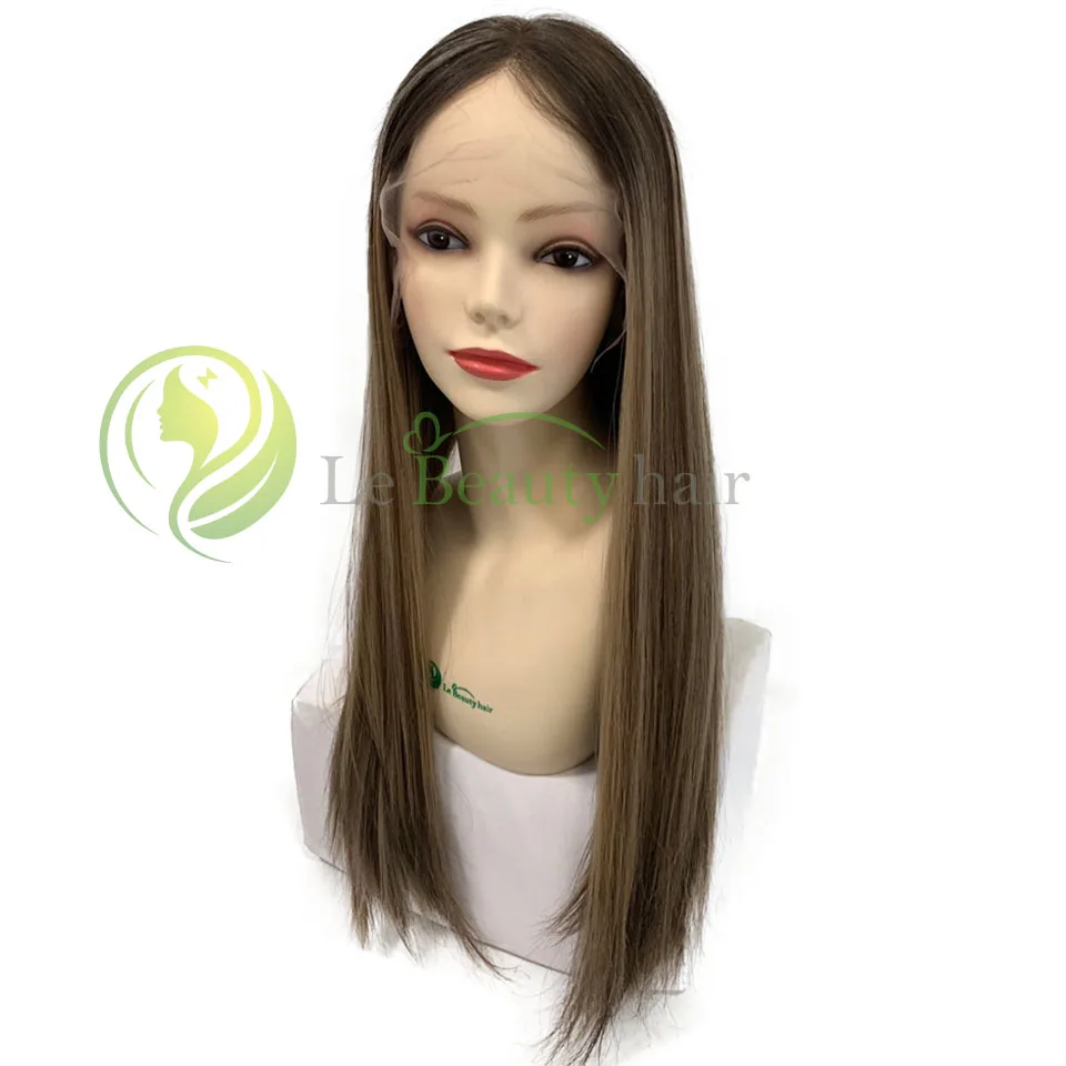 Le Beauty Sheitel Wig Kosher Wigs European Hair 100% Natural Human Hair Wigs Blonde Color Swiss Lace Top Wig For Jewish Women