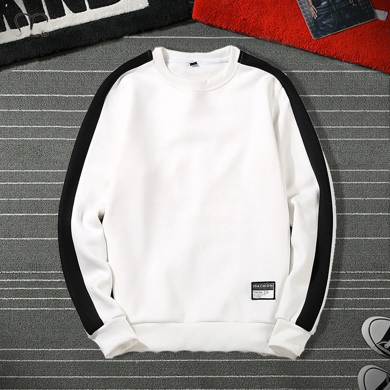 Men Hoodie Sweatshirts Pullover Coat Streetwear Patchwork Harajuku Hip-Hop 4XL Springfashion