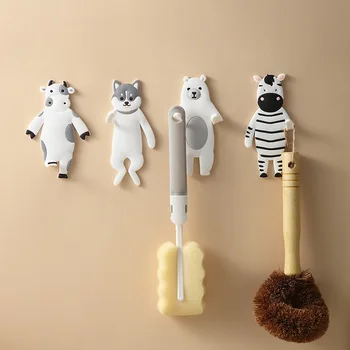 

Cartoon Animal Family Decorative Hook Cat Dog Bear Fridge Whiteboard Sticker Refrigerator Kids Gifts Home Decoration Hook