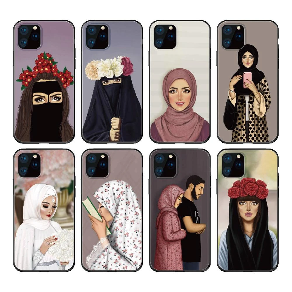 case for iphone 13 pro max Arabic Hijab Girls Islamic Muslim Phone Cover For iPhone 11 12 13 Pro Max X XS XR Max 7 8 7Plus 8Plus SE Soft Silicone Case iphone 13 pro max case clear