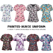 

Pharmacy Pet Hospital Nurse Uniform Scrubs Tops Dentistry Doctor Overalls Lab Coat Spa Uniform Medical Lab Shirts Surgical Tops