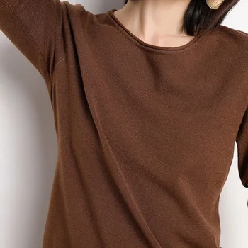 

Autumn winter Sweater Women Korean Knit Sweater Pullover 2019 women Bottom wool blend Knitwear curl soft Sweater female coat