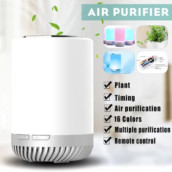 

Mini Timing Air Purifier Air Cleaner for Home Negative Ion Filters USB Silent Desktop Air Purifier with Colorful LED Night Light