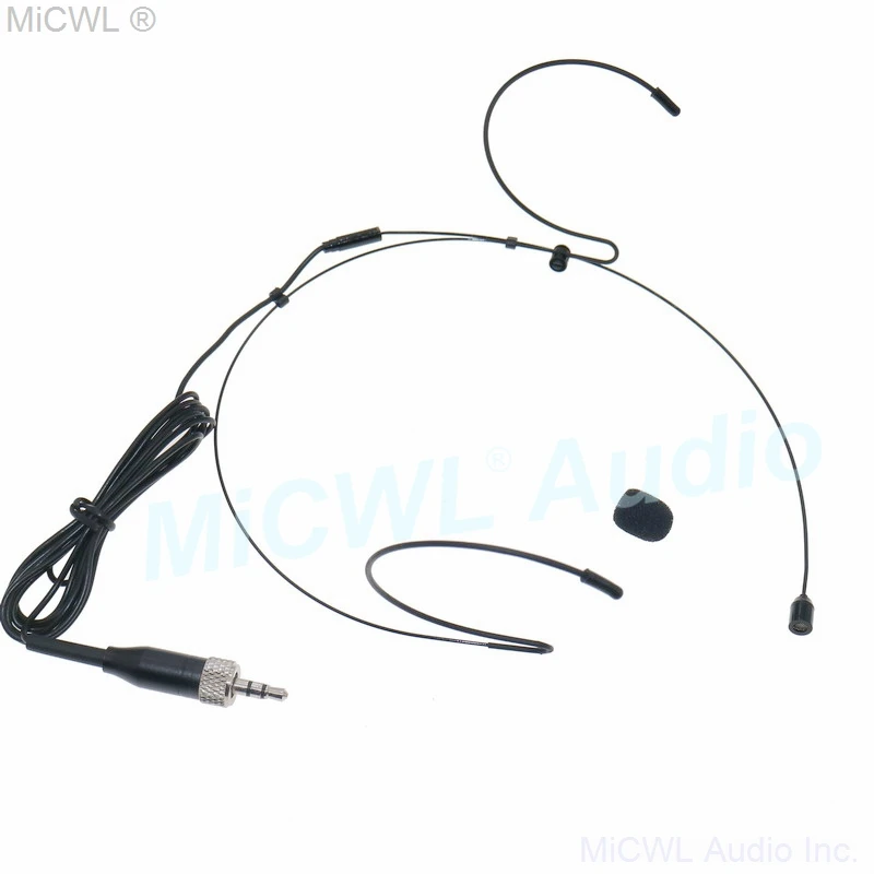 Microfono Auricolare Nero Autentico Nascosto Per Sennheiser G2 G3 G4 G5 Beltpack Spine Di Bloccaggio Da 3.5Mm