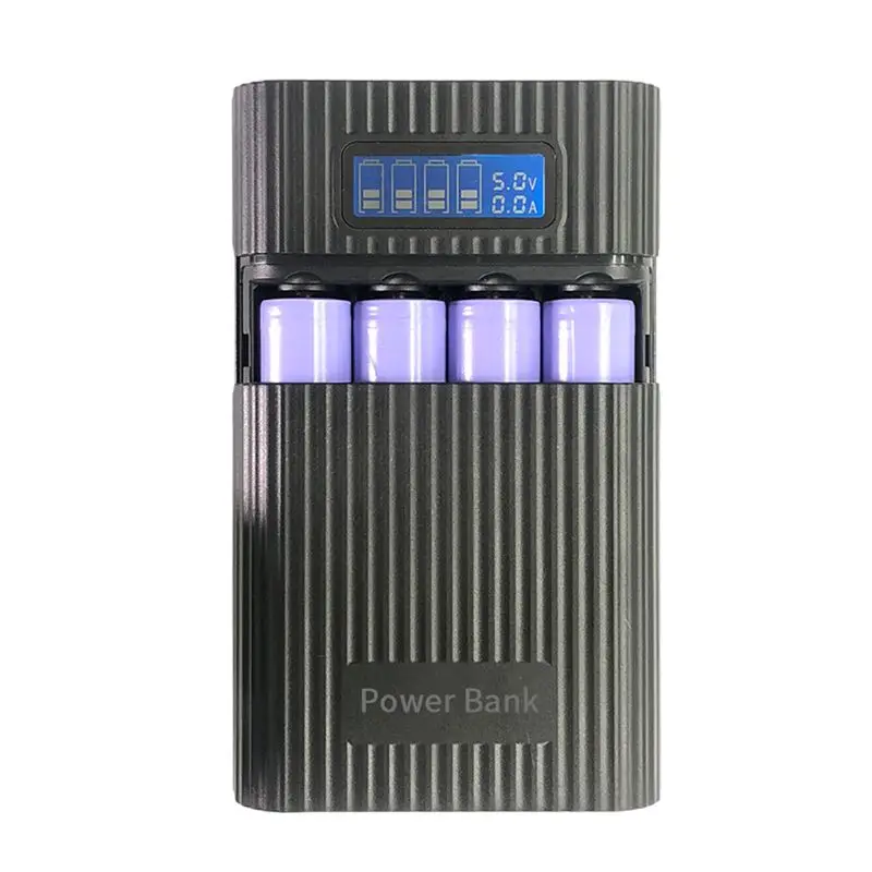 Анти-обратный DIY Блок питания 4x18650 батарея светодиодный дисплей зарядное устройство для iphone