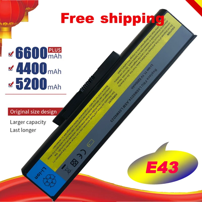 HSW Высококачественный аккумулятор для ноутбука Lenovo L08M6D23 L08M6D24 E43 E43A E43G E43L K43 K43A K43G