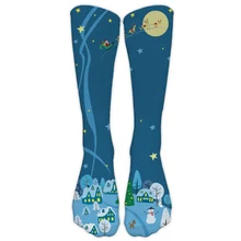 Универсальные рождественские гольфы для мужчин и женщин, Повседневные Гольфы с героями мультфильмов в стиле Харадзюку, растягивающиеся уличные забавные эластичные теплые носки для скейтборда