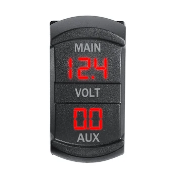 

Mayitr 1pc 10-60V Red LED Digital Volt Meters Dual Voltmeter Voltage Gauge Monitor for 12V-24V Car Motorcycle Boat Marine ATV RV