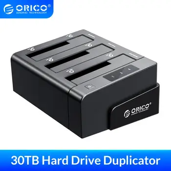 

ORICO 3-Bay USB3.0 Docking Station for 2.5 3.5 inch SATA Hard Drive HDD Case Support Clone 18TB Max With 12V4A Power Adapter