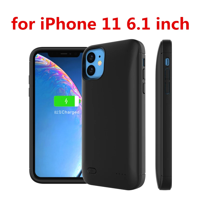 For iPhone 11 6.1 Для iPhone 7 8 5 SE 5S чехол для зарядного устройства 4000 мАч запасной внешний аккумулятор чехол для зарядки для iPhone X 6 6s 11 Pro Max чехол для аккумулятора - Цвет: For iPhone 11 6.1
