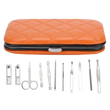 

Manicure Set 11pcs Manicure Stainless Steel Nail File Nail Clipper Ear Pick Eyebrow Clip Grooming Kit Grooming Kit