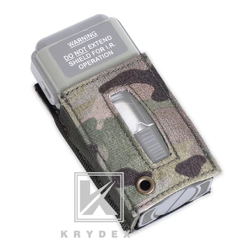 

KRYDEX Tactical Strobe Light Protective Pouch Carrier Hook & Loop For MS2000 Distress Light Marker Mounting Helmets Protector