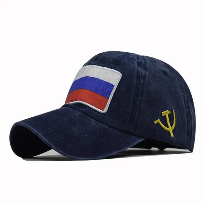 Новая бейсболка с российским флагом хип-хоп Моющийся хлопок Snapback Кепка дешевая облегающая Кепка для мужчин и женщин