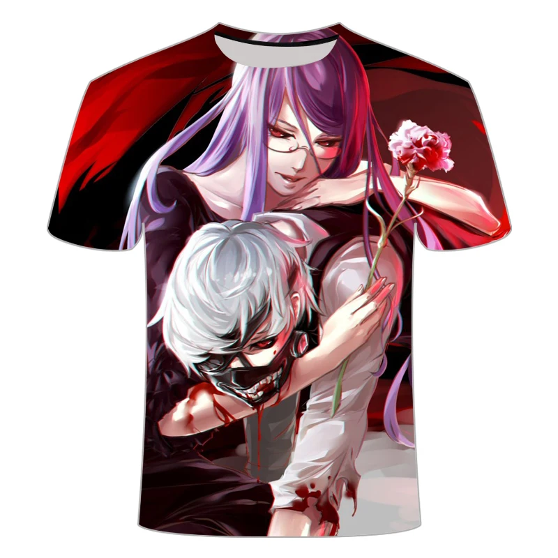 

Japanese Tokyo Ghoul men's T-shirt hot anime movie men's T-shirt short sleeve summer quick-drying casual men's Asian size
