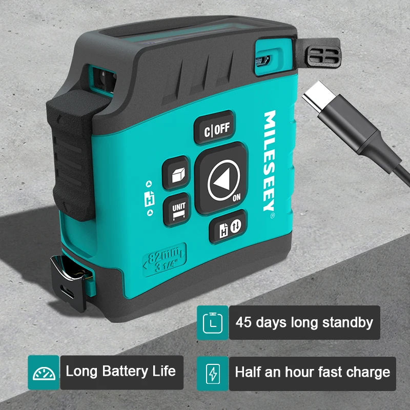 Mileseey Portable Laser Distance Meter Rangefinder Digital trena laser tape range finder measure tool laser rangefinder distance meter laser tape measure