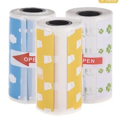 Label Paper 3 rolls 57x30mm thermal Label Sticker Receipt Paper for 58mm A6 perpage printers Soft Silicone Protection Case - Цвет: Label Paper