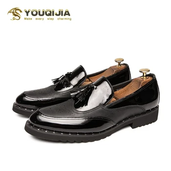 

Mens Brogue Business Office Oxfords Flats Men Mixed Colors Fashion Dress Leather Shoes Lace-Up Wedding Party Shoes Business Meet