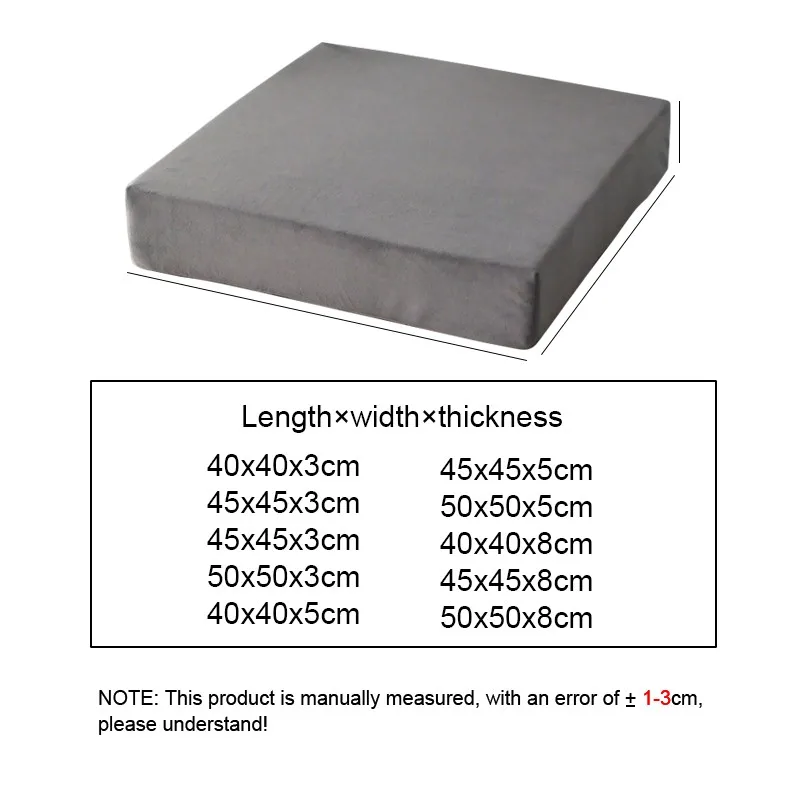 Hard High Density Sponge Sofa Cushion Size Chart