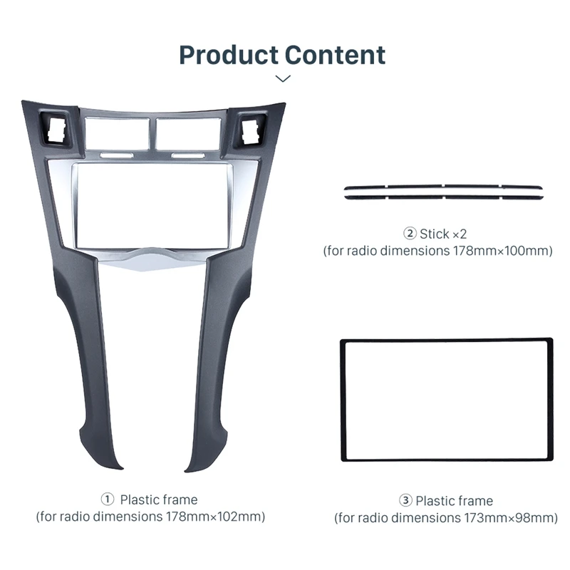 2 Din автомобиля стерео рамка отделка комплект приборной панели для 2005-2011 Toyota Yaris Vitz Platz DVD плеер Установка ободок