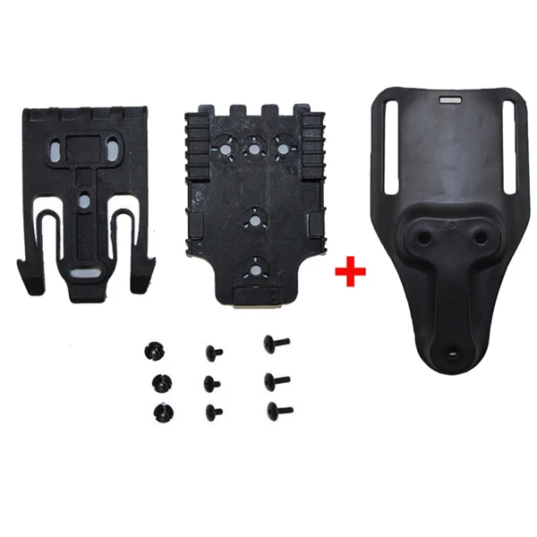 Black Kit Страйкбол Быстрый замок Адаптер кобуры для Glock 17 Colt 1911 Beretta Duty Пистолет Кобура Талия весло стрельба принадлежности для охоты - Цвет: Black Kit