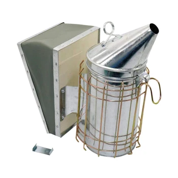 

Bee Smoke Transmitter Stainless Steel Equipment Hive Box Tool Supplies For Beehive Bee Manual Smoke Maker With Hanging Hook Tool